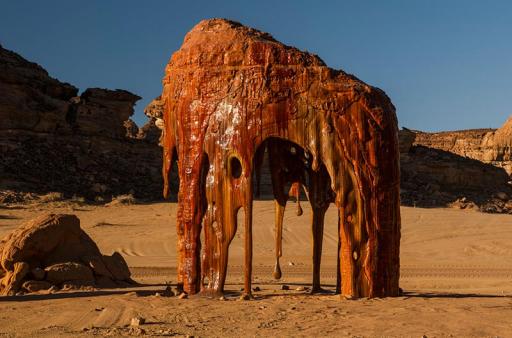 Aseel AlYaqoub, Weird Life&nbsp;- An Ode to Desert Varnish, Desert X AlUla 2024. - Crédit : Lance Gerber