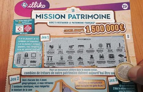 Insolite. 1,5 million d'euros en grattant un ticket Mission Patrimoine
