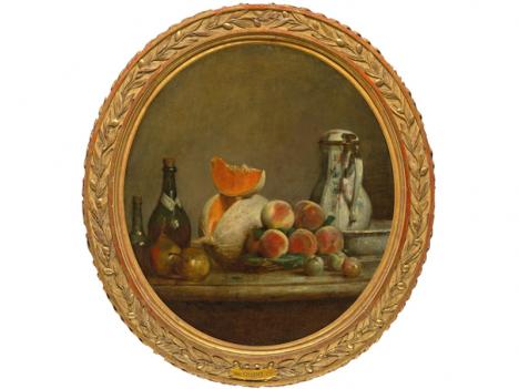 Jean Siméon Chardin (1699-1779), Le Melon entamé, 1760, 57 x 51,5 cm, huile sur toile. © Christie’s images limited