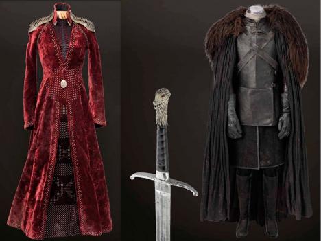 Costumes de la série Game of Thrones mis en ventes par la maison Heritage Auction à Dallas, Etats-Unis. © Heritage Auction