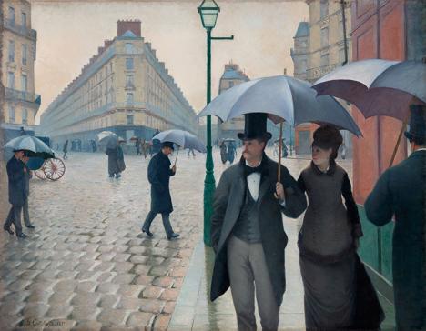 Gustave Caillebotte (1848-1894), Rue de Paris, temps de pluie, 1877, huile sur toile, 212 × 276 cm, Chicago, The Art Institute of Chicago. Courtesy The Art Institute of Chicago