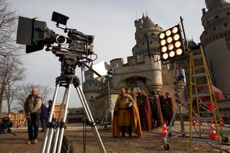 Tournage de la série Merlin au château de Pierrefonds. © Shine Limited / BBC © CMN