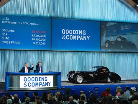 Une Bugatti Type 57S Atalantes de 1937 vendue 10 M$ par Gooding & Company en 2022. Courtesy Gooding & Company