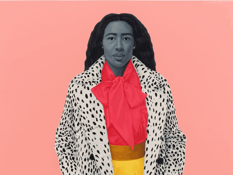 Amy Sherald, As Soft as She Is…, 2023, sérigraphie, 114 x 94 cm. © Artsy