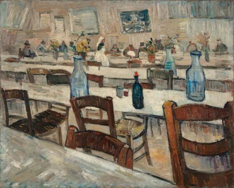 Intérieur de restaurant à Arles, contrefaçon jadis attribuée à Vincent Van Gogh (1853-1890). Courtesy Van Gogh Museum