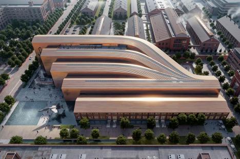 Vue d'architecte du nouveau National Museum of the United States Navy à Washington. © Bjarke Ingels Group