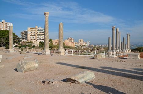 Palestre dans la zone de fouille d'Al Mina à Tyr, à la frontière de la ville moderne. © Carole Raddato, CC BY-NC-SA