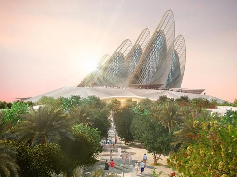 Vue d'architecte du Zayed National Museum à Abu Dhabi. © Foster + Partners