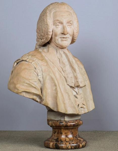 Buste d'Armand-Jérôme Bignon attribué à Jean-Antoine Houdon (1741-1828). © Rennes Enchères 