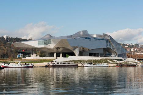 Vue du musée des Confluences depuis le côté Rhône. © Bertrand Stofleth – musée des Confluences, Lyon, France