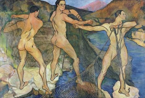 Suzanne Valadon (1865-1938), Le Lancement du filet, 1914, huile sur toile, 201 × 301 cm, Paris, Centre Pompidou. © RMN-GP / SP / Jacqueline Hyde