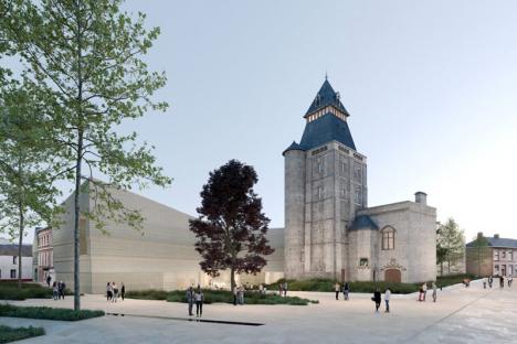 Vue d'architecte du futur Beffroi Musée Boucher de Perthes-Manessier d’Abbeville. © W-Architectures