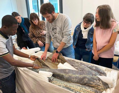 Chantier-école des élèves de l'Institut national du patrimoine au château de Chantilly. © INP