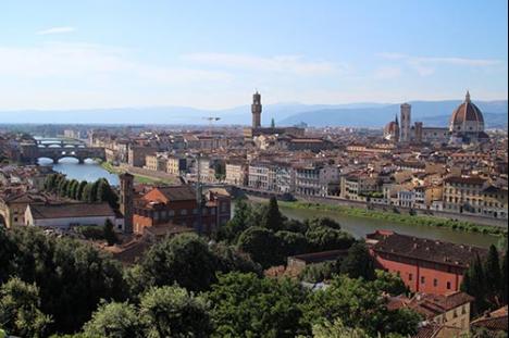 Vue de Florence et de l'Arno, le 7 août 2016 © photo Ludovic Sanejouand