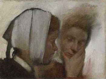 Edgar Degas - Blanchisseuses souffrant des dents - 16 x 21 cm - circa 1870/1872