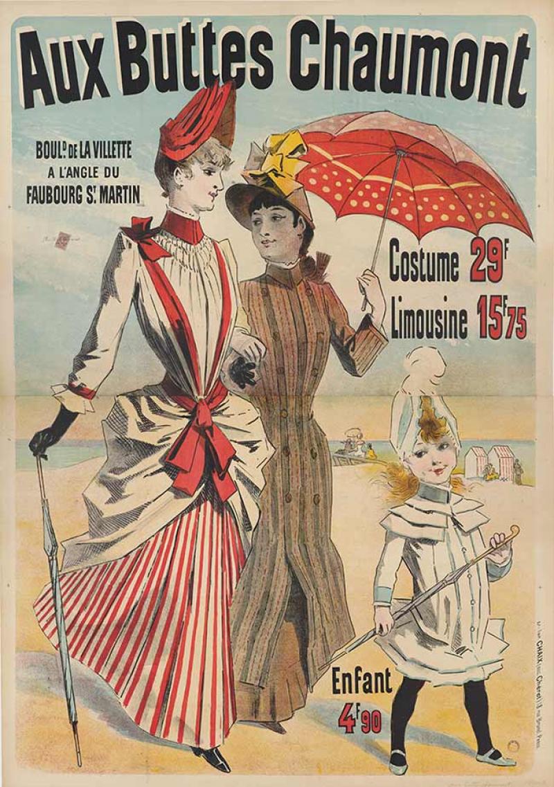 Jules Chéret, Aux Buttes Chaumont, affiche publicitaire de 1888, lithographie © Les Arts Décoratifs / Christophe Dellière