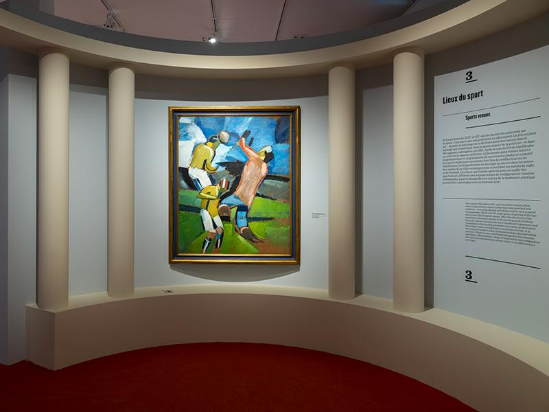 Vue de l'exposition "En Jeu. Les artistes et le sport 1870-1930" au Musée Marmottan Monet. © Christian Baraja SLB