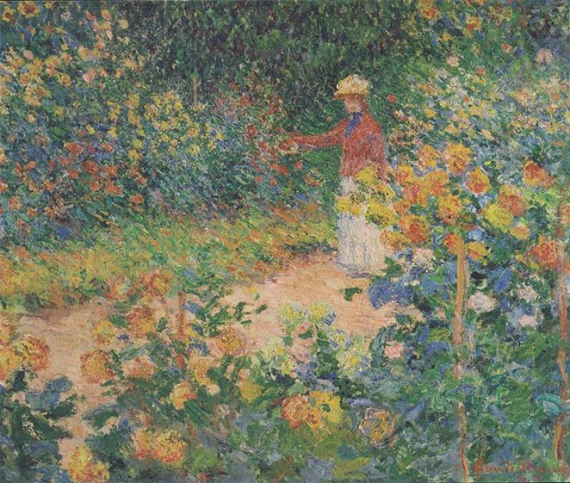 Claude Monet (1840-1926), Le jardin de Monet à Giverny, 1895, huile sur toile, 81 x 92 cm, collection E.G. Bührle. © domaine public