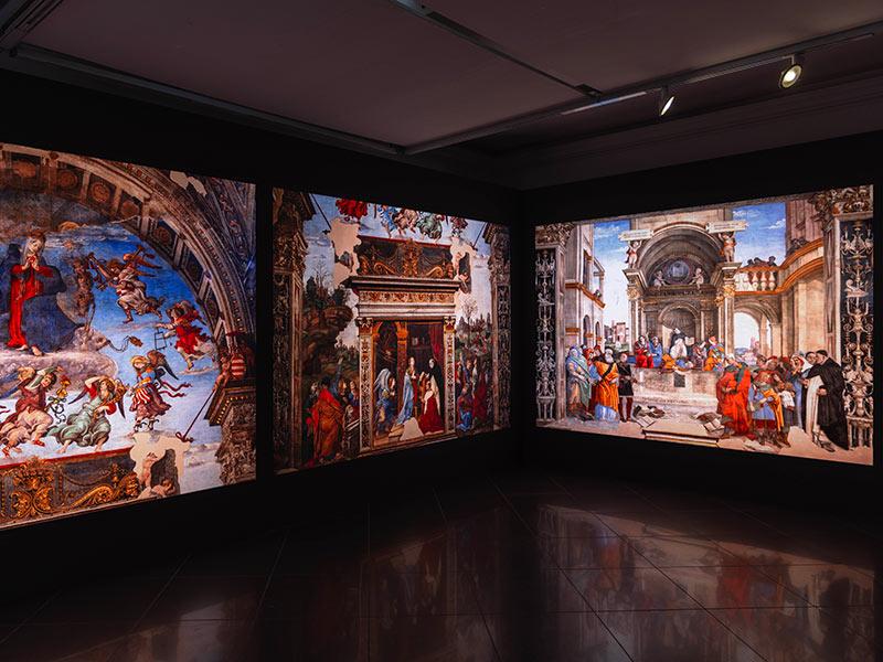 Vue de l'exposition Filippo et Filippino Lippi. Ingéniosité et bizarreries dans l’art de la Renaissance aux Musées du Capitole. © Monkeys Video Lab