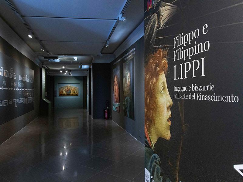 Vue de l'exposition Filippo et Filippino Lippi. Ingéniosité et bizarreries dans l’art de la Renaissance aux Musées du Capitole. © Monkeys Video Lab