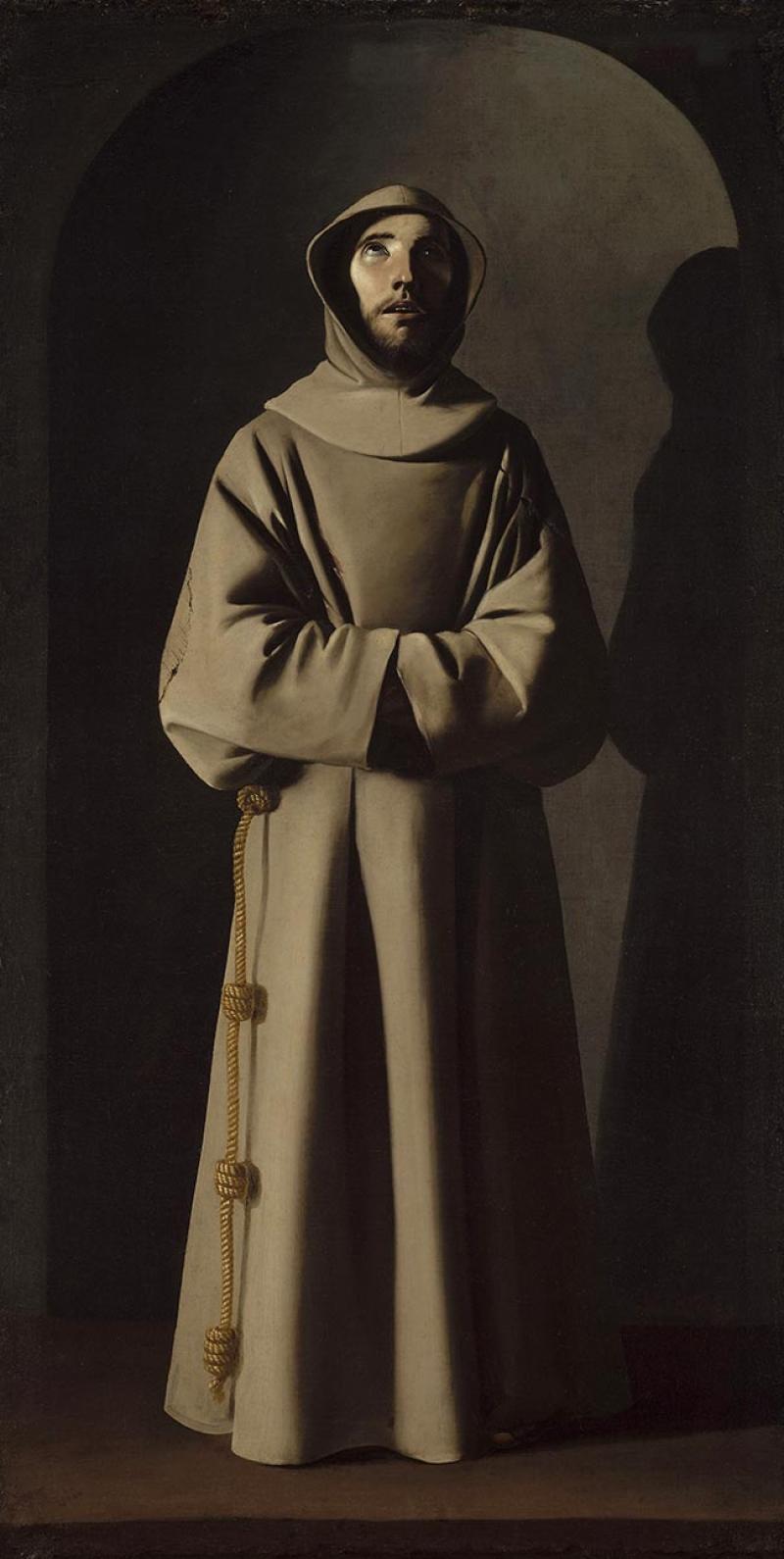 Francisco de Zurbarán, Saint François d'Assise, vers 1640-1645, huile sur toile, 207 x 106 cm, Museum of Fine Arts, Boston. © Museum of Fine Arts, Boston