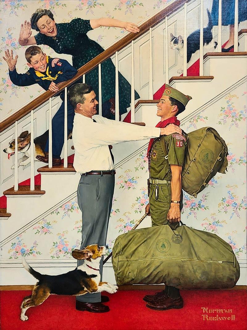 Norman Rockwell (1894-1978), Homecoming, 1961, huile sur toile, 111,76 x 83,82 cm - Courtesy Boy Scouts of America