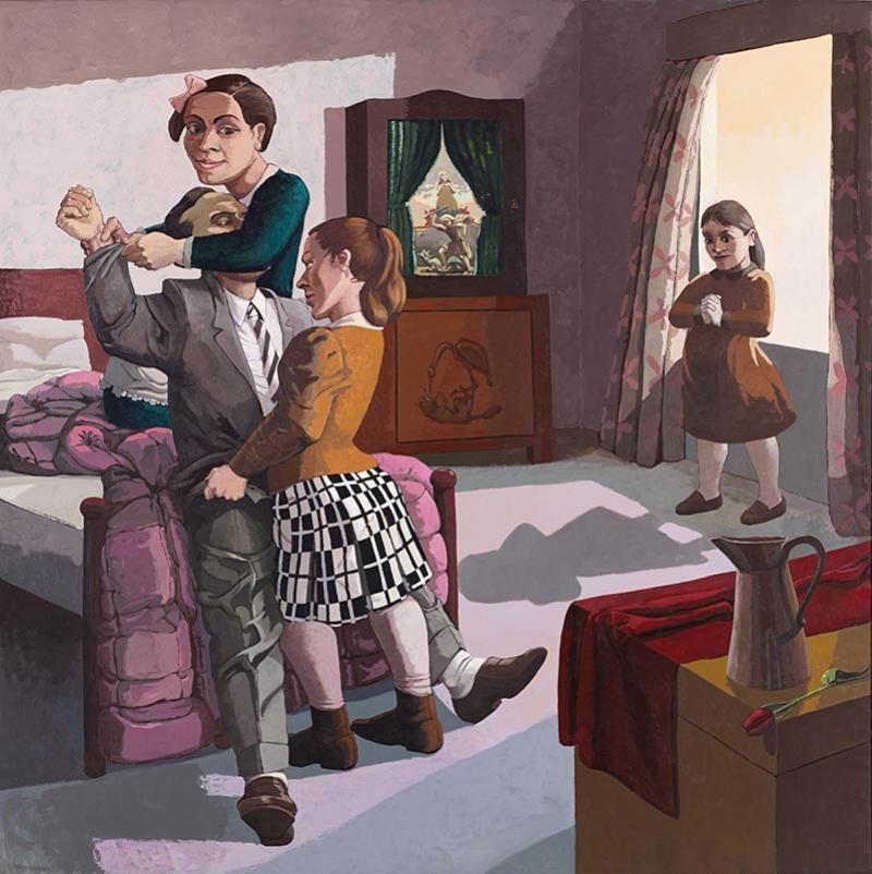 Paula Rego, La Famille, 1988, acrylique sur papier marouflé, 213 x 213 cm. © Paula Rego / Bridgeman Images