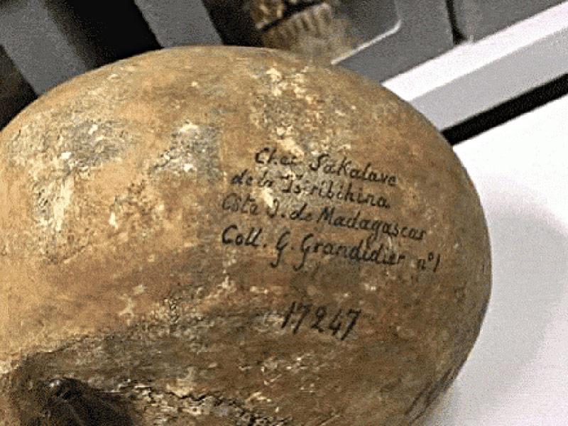 Le crâne de Toera, roi de la province de Sakalava à Madagascar © DR