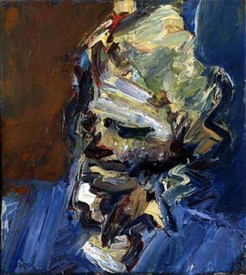 Franck Auerbach, Portrait de Catherine Lampert, 1986, huile sur toile, collection privée