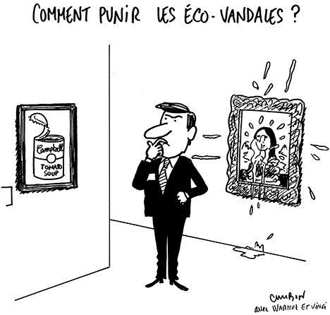 Dessin Humour :  Comment punir les éco-vandales ? © Michel Cambon