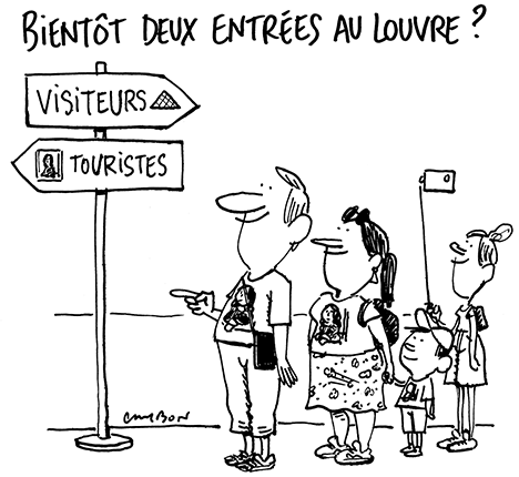 Dessin Humour :  Bientôt deux entrées au Louvre ? © Michel Cambon